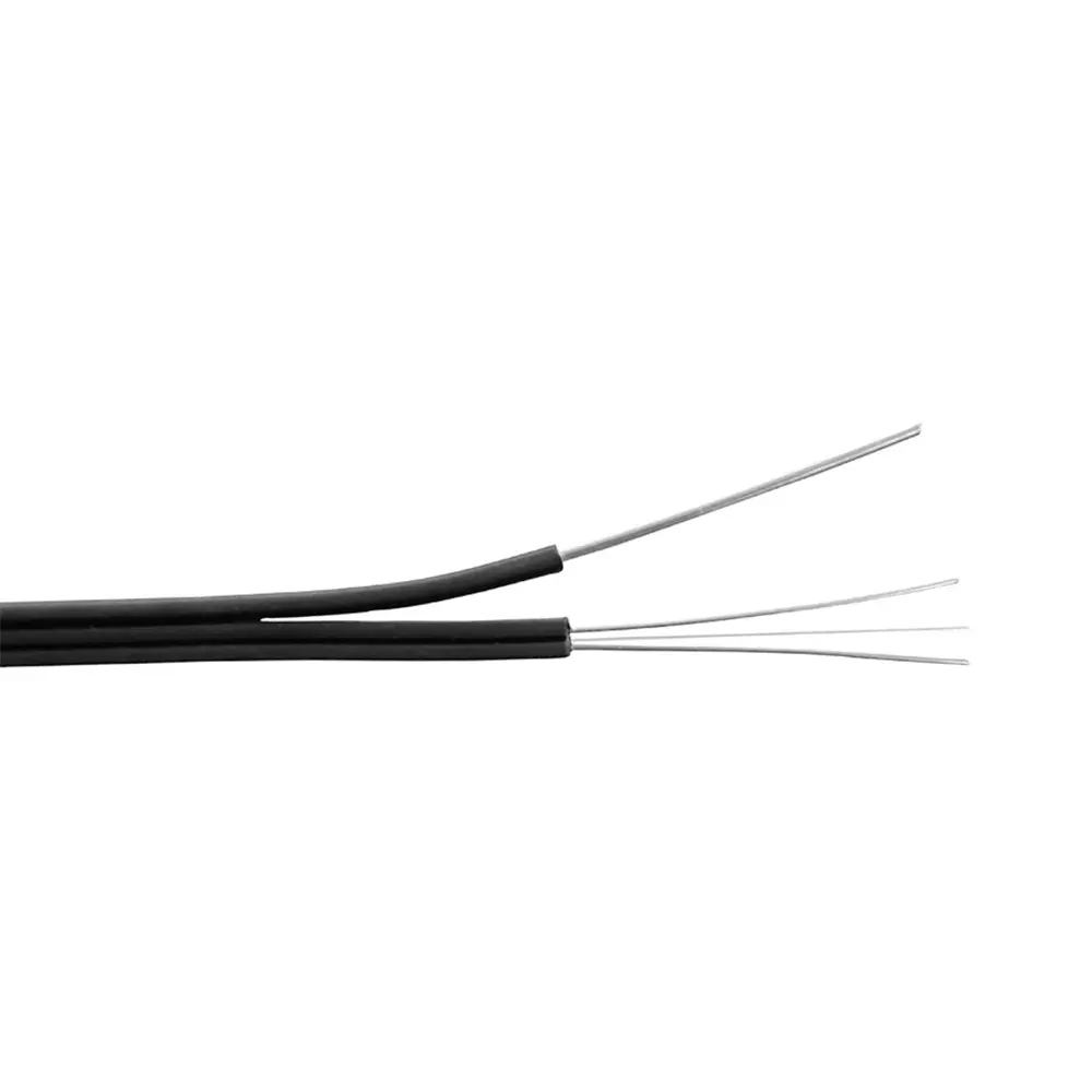 FUTONG Fibra Drop PREMIUM Triple Mensajero Galvanizado GJYXCH-8B6a2G657A2, 8FO, Rollos 2Km
