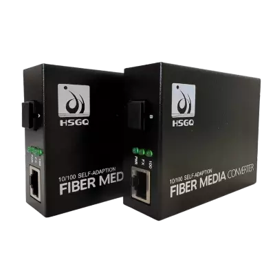 HSGQ CONVERSOR FO ETHERNET 20 km 10/100 Mbps, M100A-20A - M100B-20B (Pareja)
