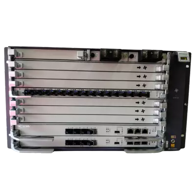 HUAWEI OLT GPON - XGPON MA5800 - X7  CHASIS 19"   2*DC POWER BOARD  2*MPLB: 2 SFP+ 10Km  1*GPHF 16 PORT GPON C++