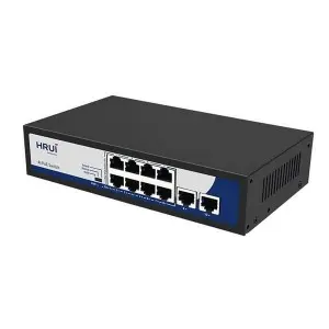 HRUI SWITCH HR900-AF-82N 8 PUERTOS POE FAST - 2 PUERTOS UPLINK 10/100 Mbps