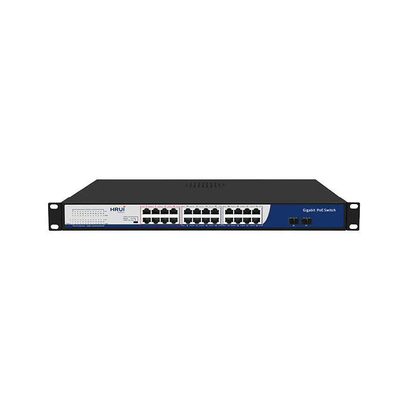 HRUI SWITCH HR901-AFG-242S-400 24 PUERTOS GIGA POE  - 2 PUERTOS SFP UPLINK 