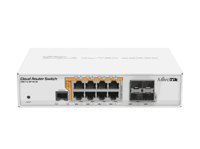 [PMIK93] Mikrotik CRS112-8P-4S-IN Cloud Router Switch
