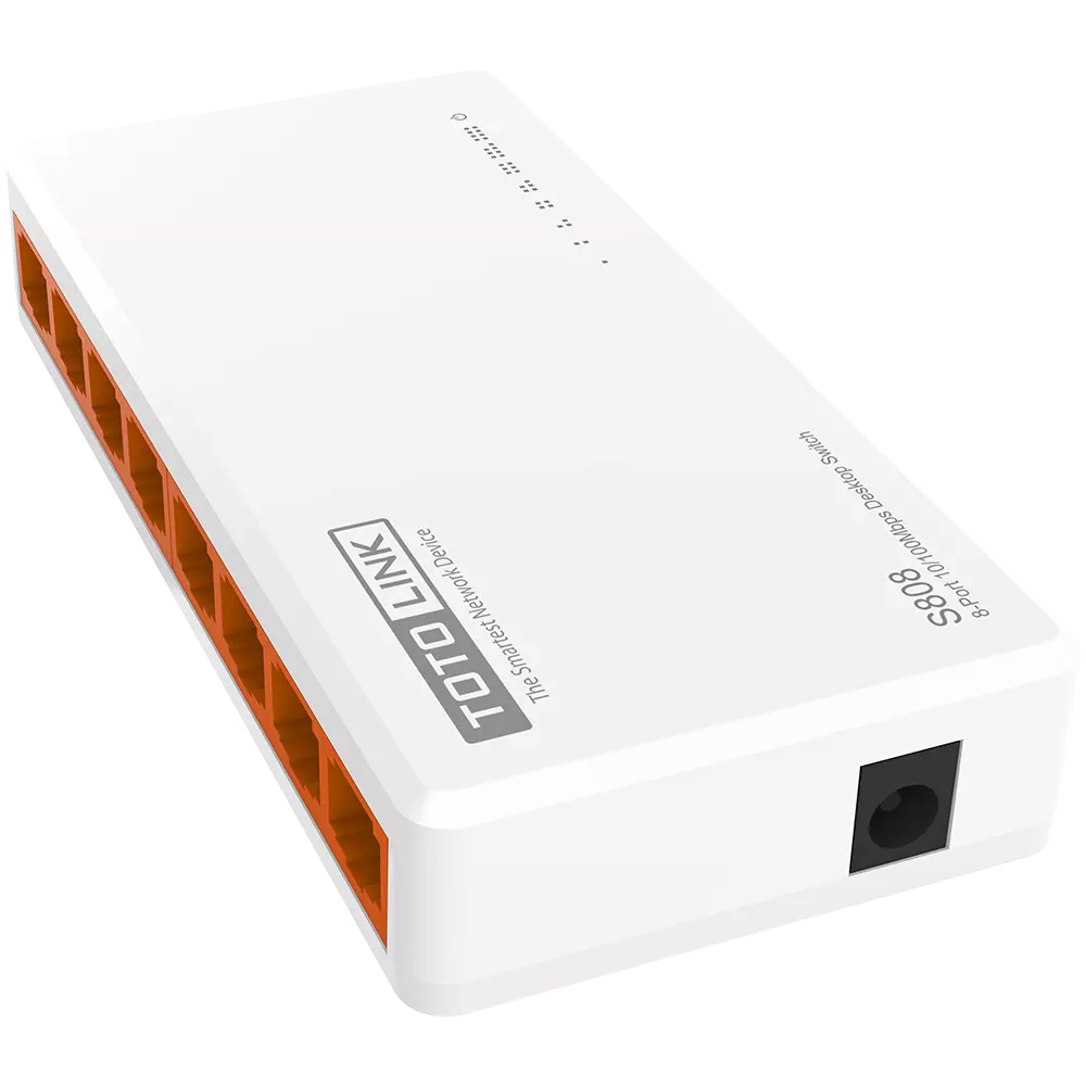 SWITCH TOTOLINK DE ESCRITORIO CON 8 PUERTOS LAN - 10/100 Mbps S808_V5