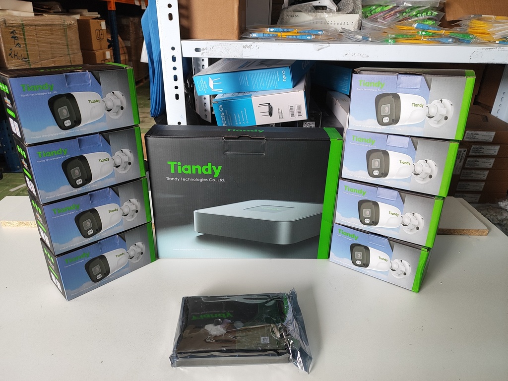 Kit 8T- 8  8 CÁMARA TIPO TUBO TC-C321N + NVR TC 8 CANALES R3108 + DISCO DURO 2TB