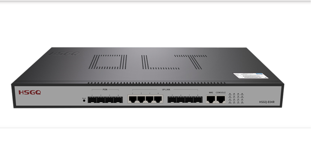 HSGQ OLT EPON E04R  AC+ AC  4 SLOT SFP GIGA  4 PORT EPON PX20+++  1 CONSOLA PORT