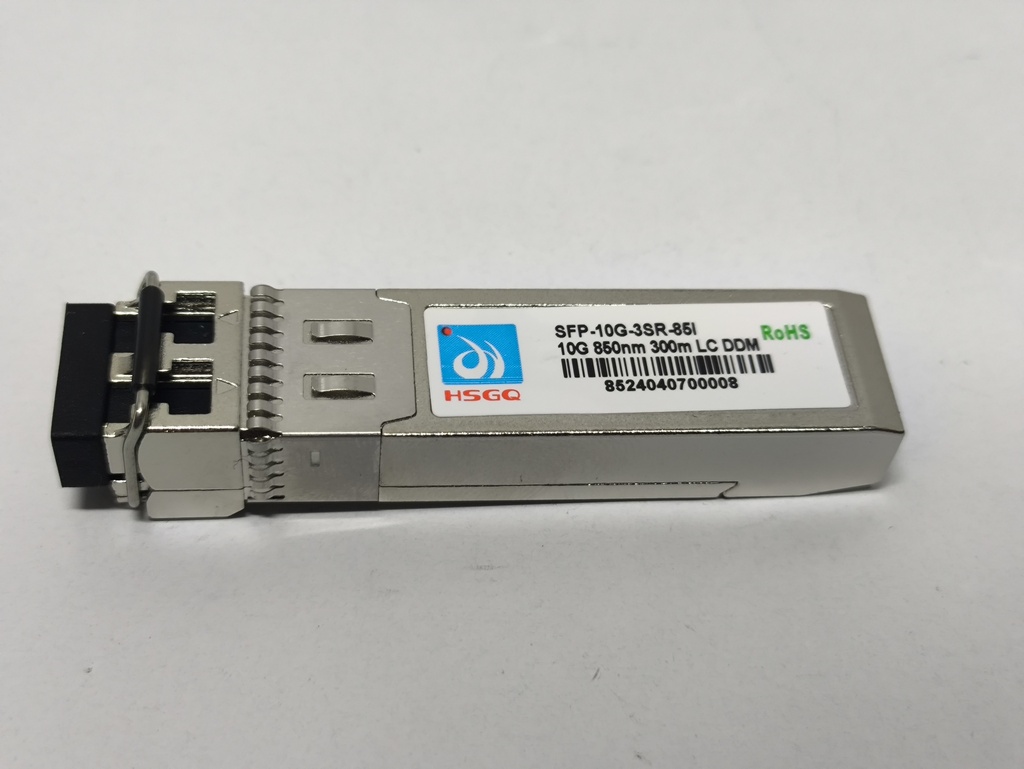 HSGQ SFP BiDi INDUSTRIAL (SFP-10G-3SR-85I) 10GB 300 m 
 850nm LC/UPC, MULTIMODO