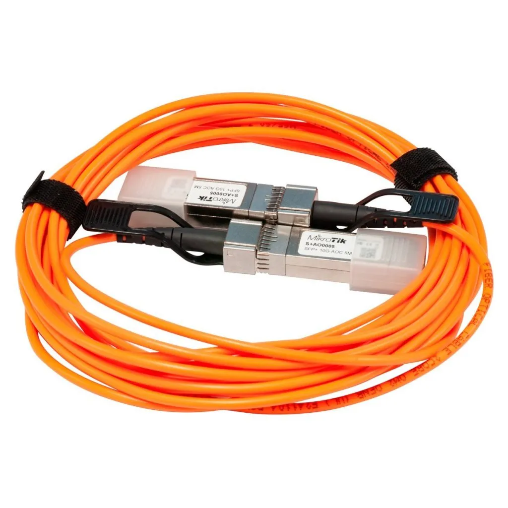 CABLE AOC DAC FIBRA ACTIVA 1G/10G 5m MIKROTIK S+AO0005