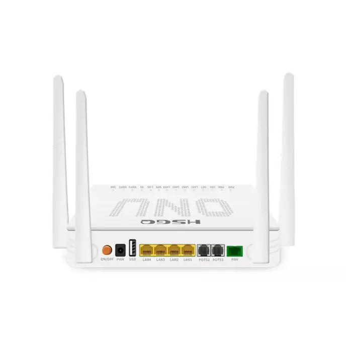 HSGQ XPON ONT HSGQ-X421AX 4 PUERTOS GE, 4*5dBi, Wifi, WiFi AX3000 (Muestra)