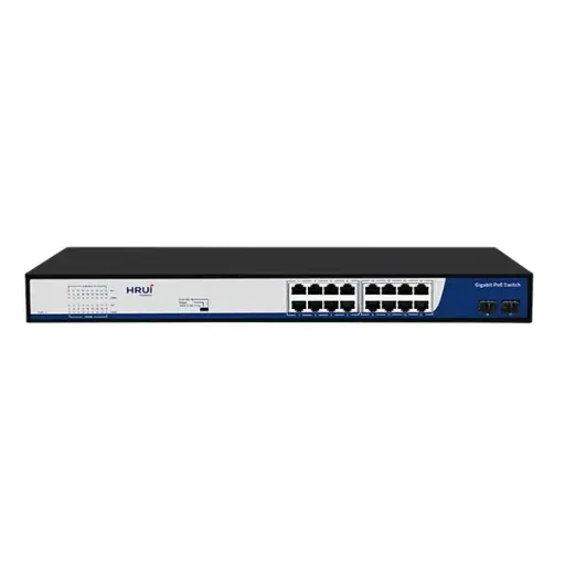 [PHRU8] HRUI SWITCH HR901-AFG-162S-300 16 PUERTOS GIGA POE  - 2 PUERTOS SFP UPLINK 