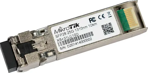 [PMIK57] ​MÓDULO MIKROTIK SINGLE MODE 10km 1310nm SFP/SFP+/SFP28 25/10/1G  XS+31LC10D