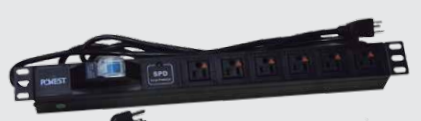[PPWS5] POWEST  MULTITOMA TIERRA AISLADA  6 SALIDAS RACK PDU