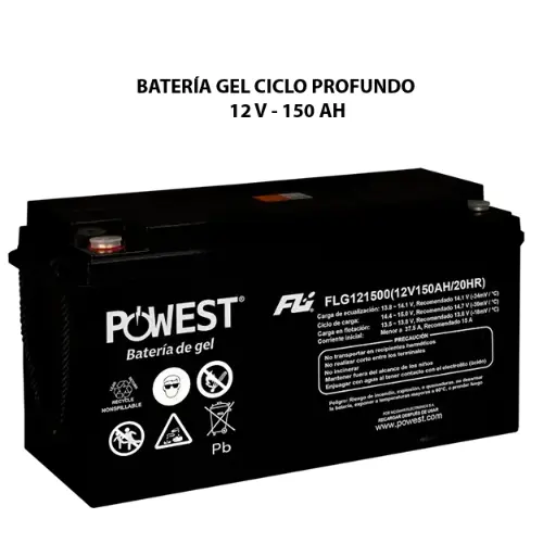 [PPWS34] POWEST  BATERIA GEL CICLO PROFUNDO  12V - 150 Ah