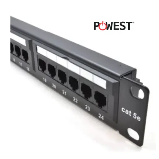 [PPWS38] POWEST  PATCH PANEL CAT 5E  24 PUERTOS 1U