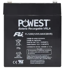 [PPWS116] BATERIA SELLADA 12V-5AH POWEST REF. FL1250GS [CEBAT-7202]