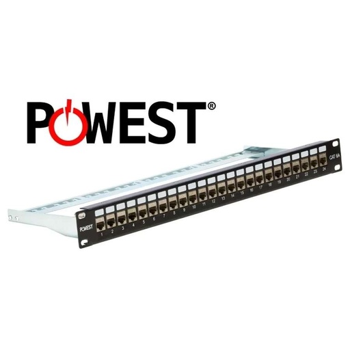 [PPWS155] PATCH PANEL CAT 6A 24 PUERTOS 1U TIPO RACK POWEST [NPP6A24-1624]