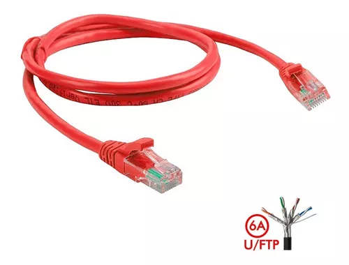 [PPWS173] PATCH CORD U/FTP CAT 6A 3ft ROJO POWEST [NPC6A3R-3603]