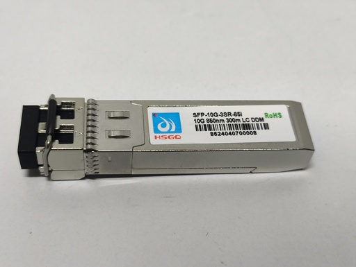 [PHSG53] HSGQ SFP BiDi INDUSTRIAL (SFP-10G-3SR-85I) 10GB 300 m 
 850nm LC/UPC, MULTIMODO