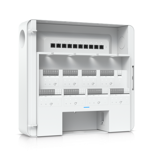 [PUBI55] Ubiquiti UniFi EAH-8 Hub de Acceso Empresarial para 8 Puertas, con 8 Puertos PoE y Respaldo de Batería